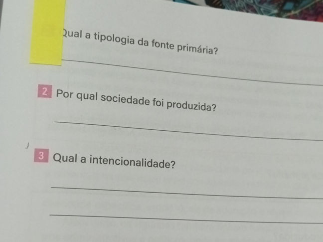 Qual a tipologia da fonte primária? 2 Por | StudyX