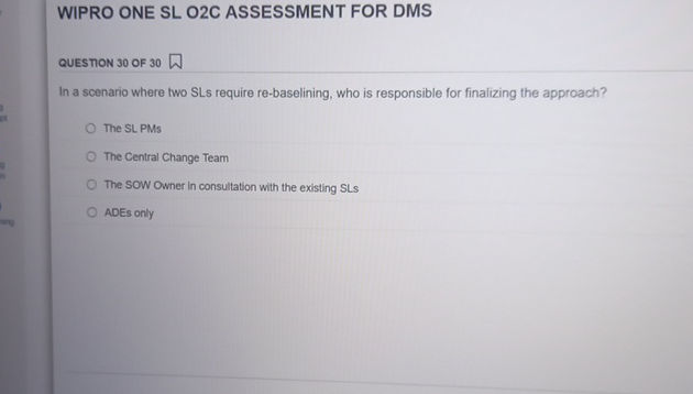 WIPRO ONE SL O2C ASSESSMENT FOR DMS QUESTION | StudyX