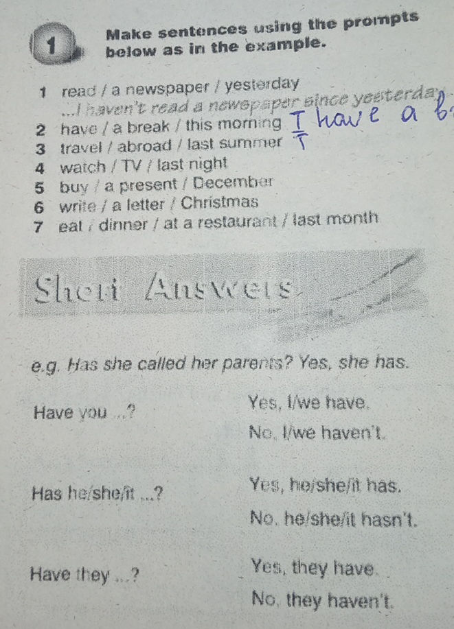 1 Make sentences using the prompts below as | StudyX