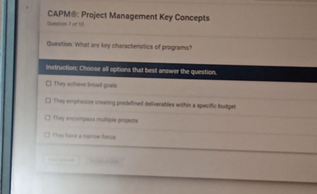 CAPM Project Management Key Concepts