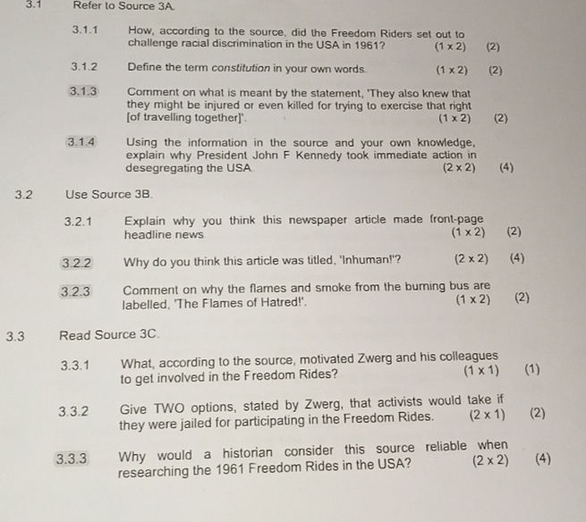 3.1 Refer to Source 3A. 3.1.1 How, | StudyX