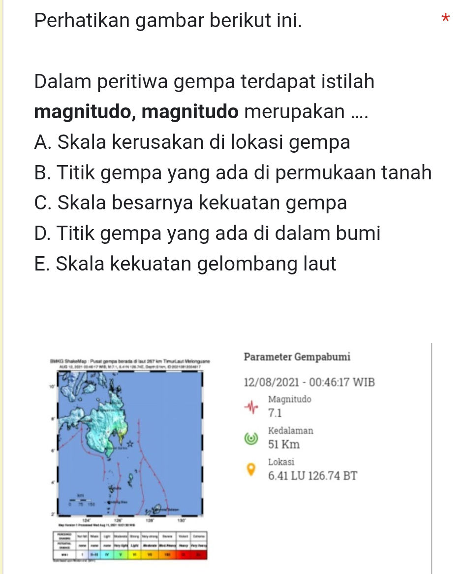 Dalam peristiwa gempa terdapat istilah | StudyX