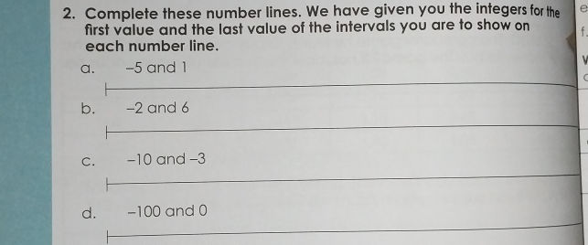 Given Number Math Problem 2 Complete these number lines We have given | StudyX