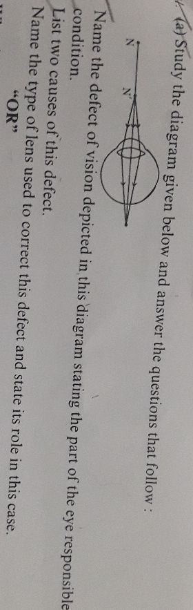 (a) Study the diagram given below and answer | StudyX
