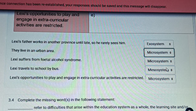 3.4 Complete the missing word(s) in the | StudyX