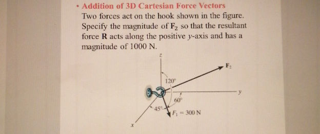Addition of 3D Cartesian Force Vectors Two | StudyX