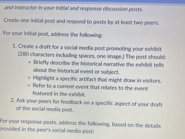 Create one initial post and respond to posts | StudyX