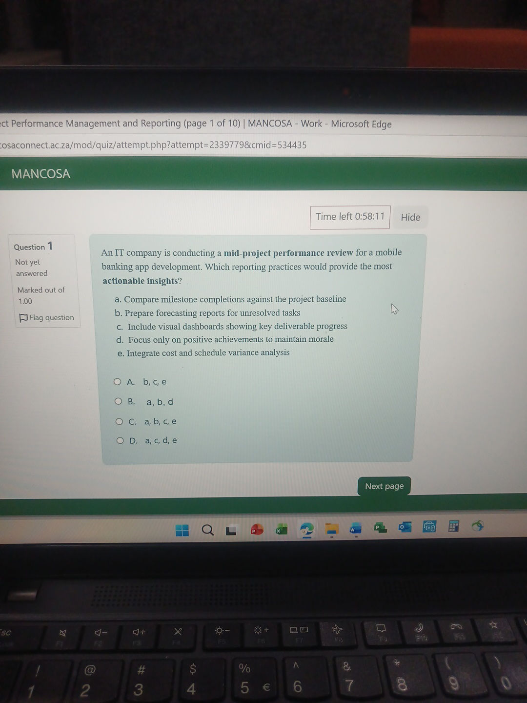 An IT company is conducting a mid-project