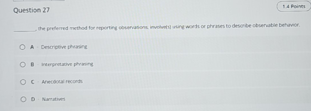 the preferred method for reporting
