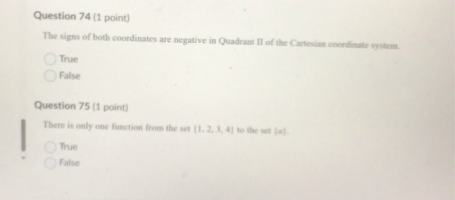 The signs of both coordinates are negative