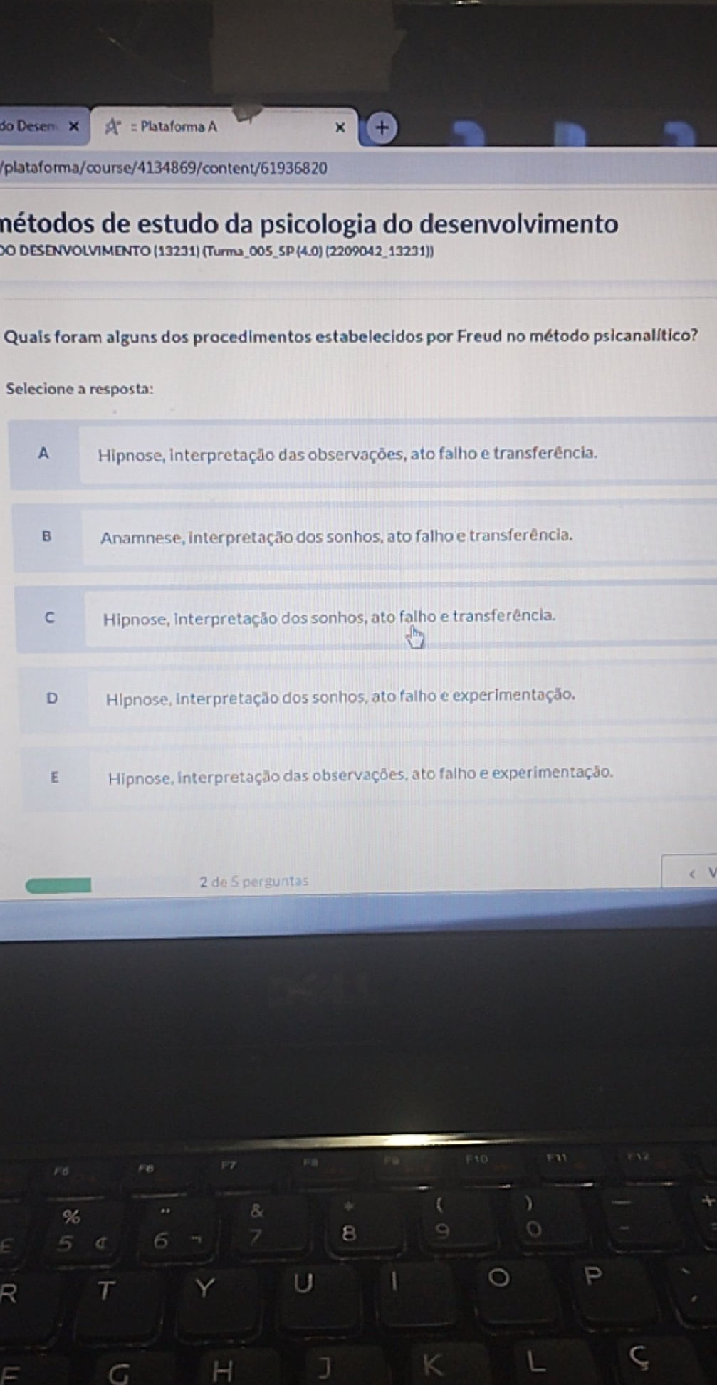 Falho Quais foram alguns dos procedimentos