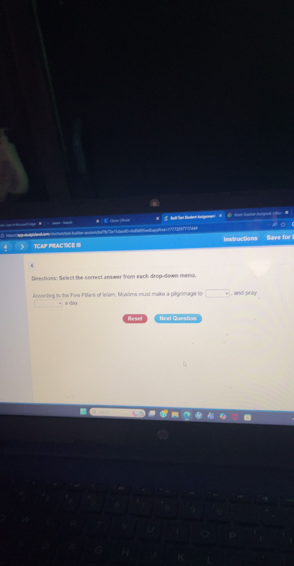 Directions: Select the correct answer from