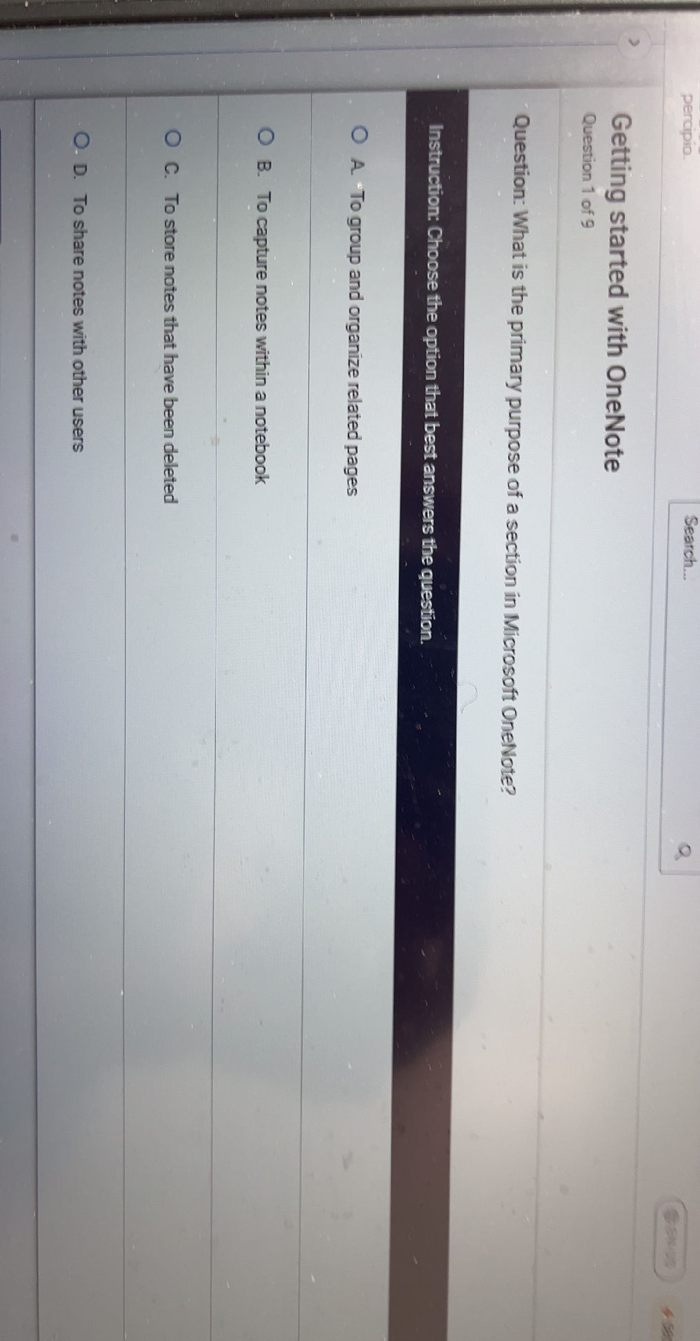 Question: What is the primary purpose of a