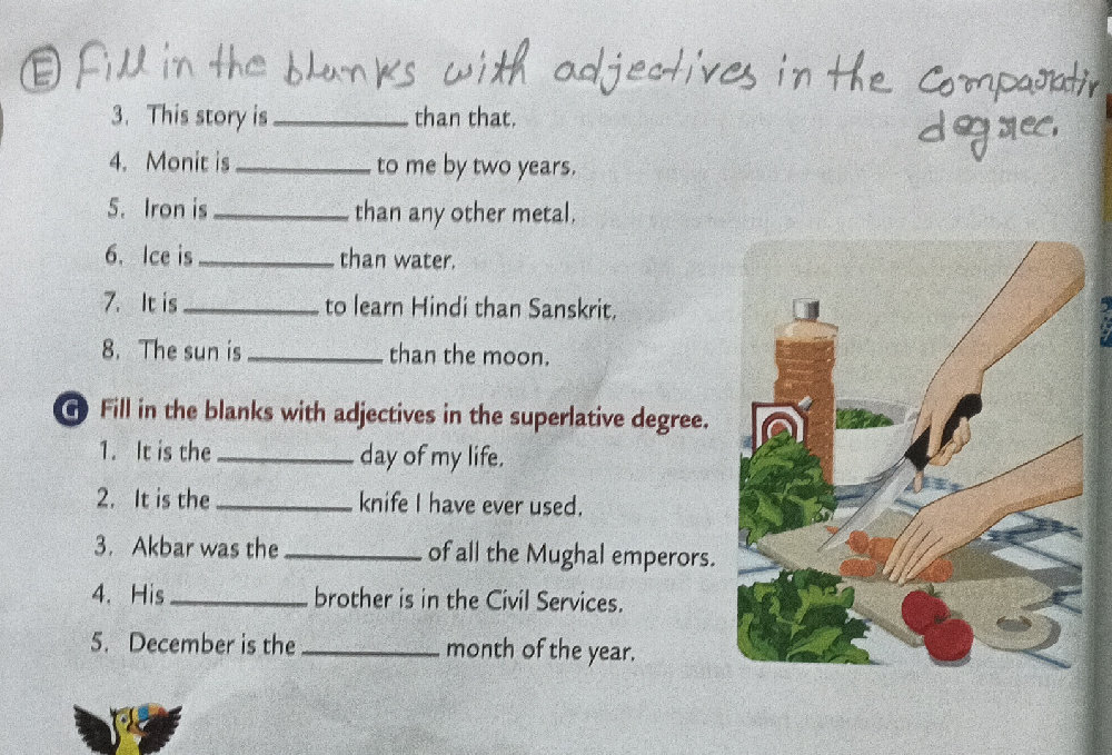 Fill in the blanks with adjectives in the