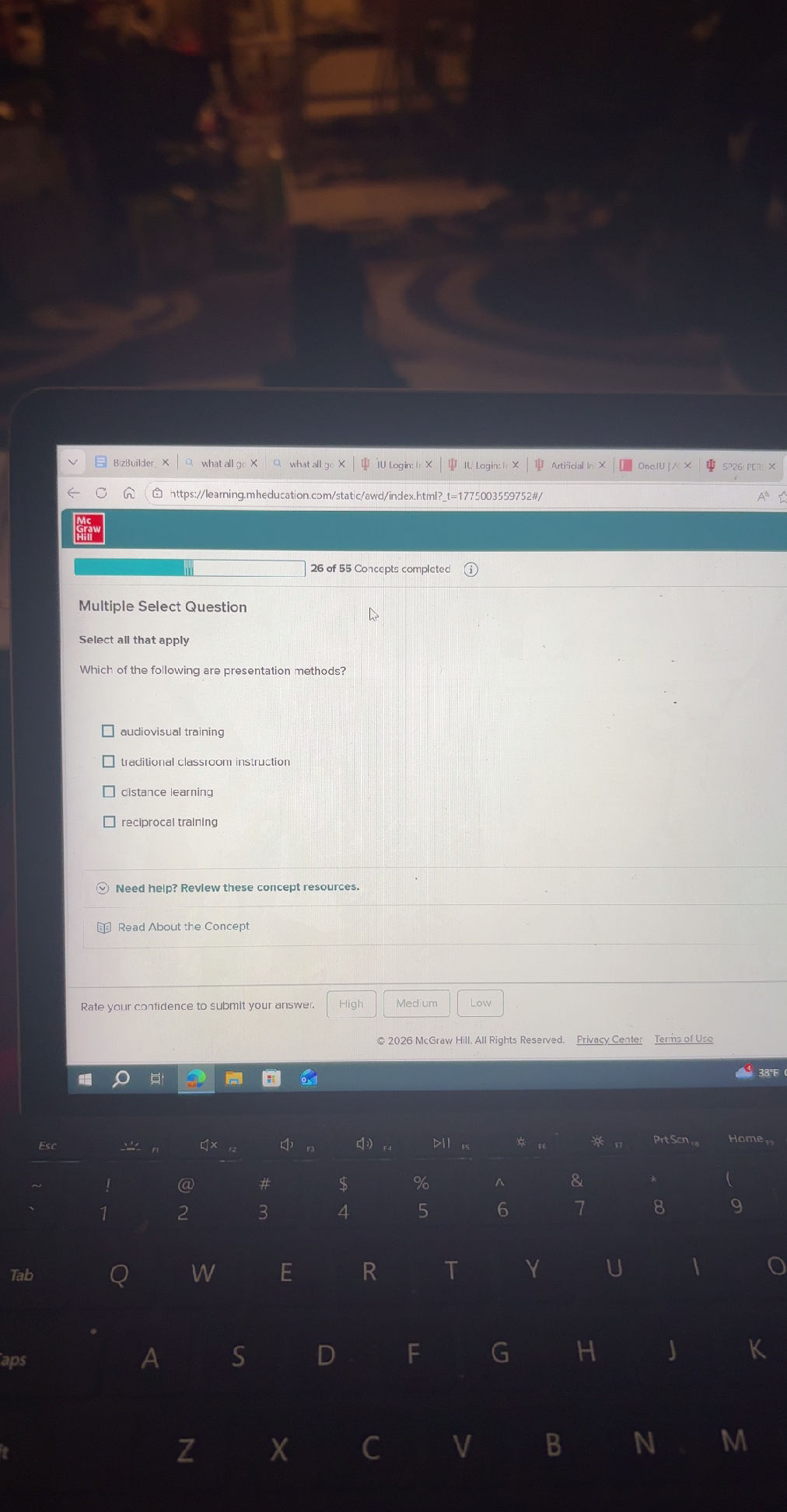 Multiple Select Question Select all that