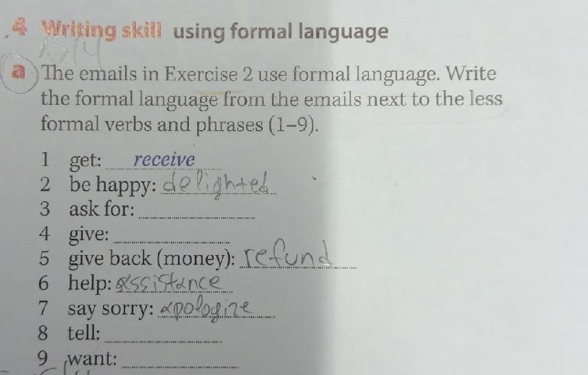 Writing skill using formal language The
