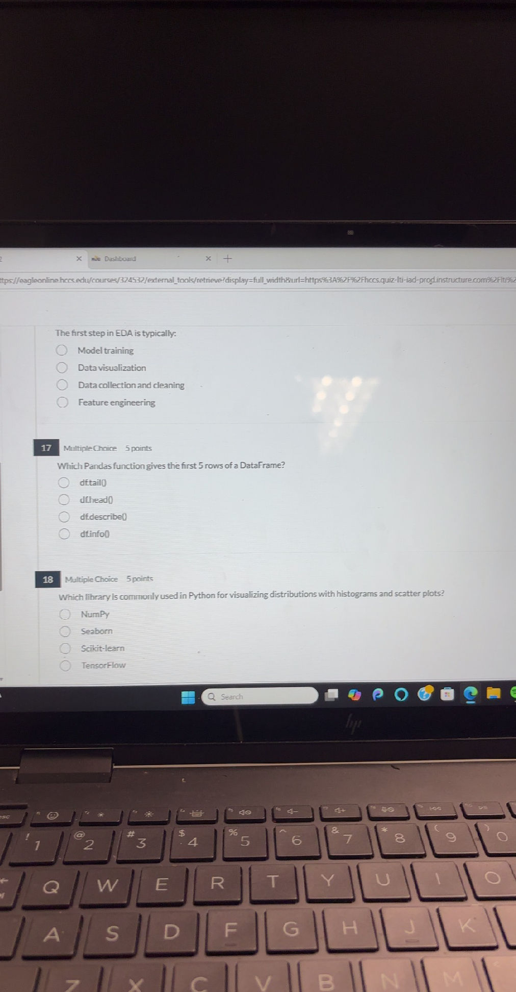 Multiple Choice 5 points Which library is