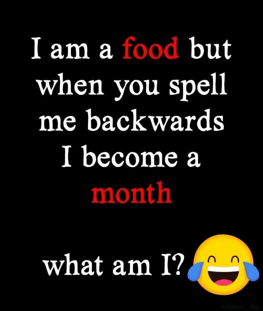 I am a food but when you spell me backwards