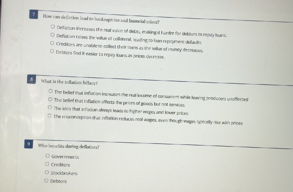 How can deflation lead to bankruptcies and