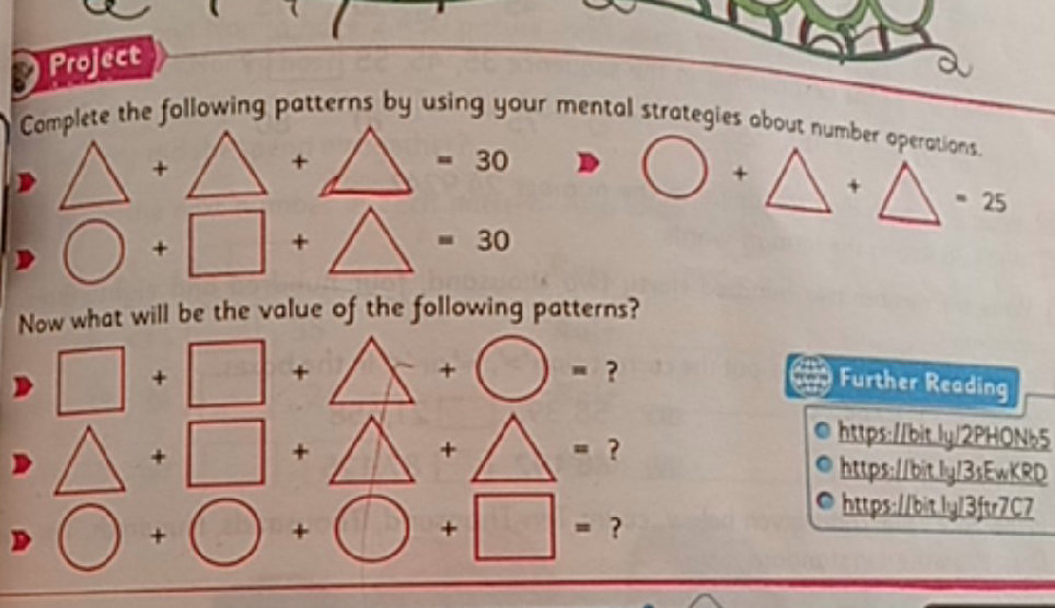 Project Complete the following patterns by