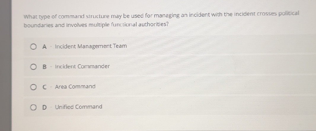 Command Explication What type of command structure may be used