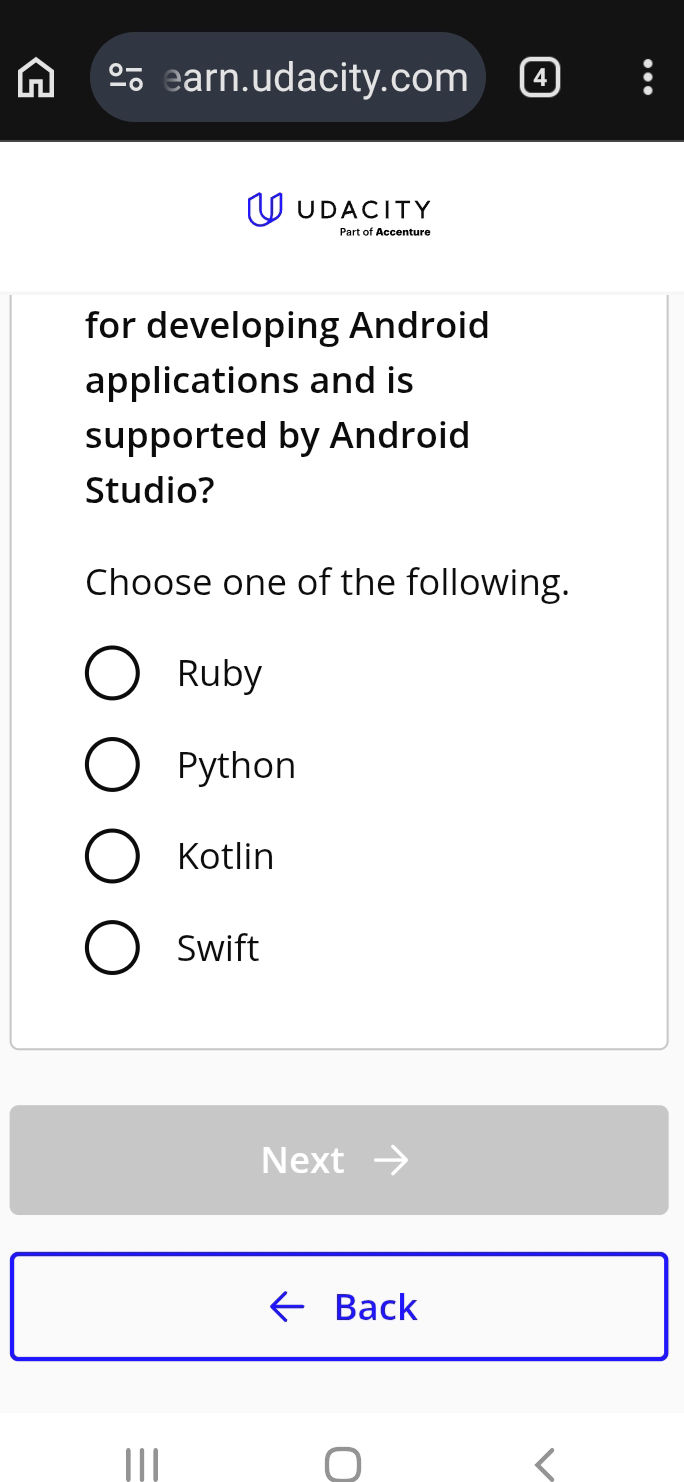 Which programming language is supported by
