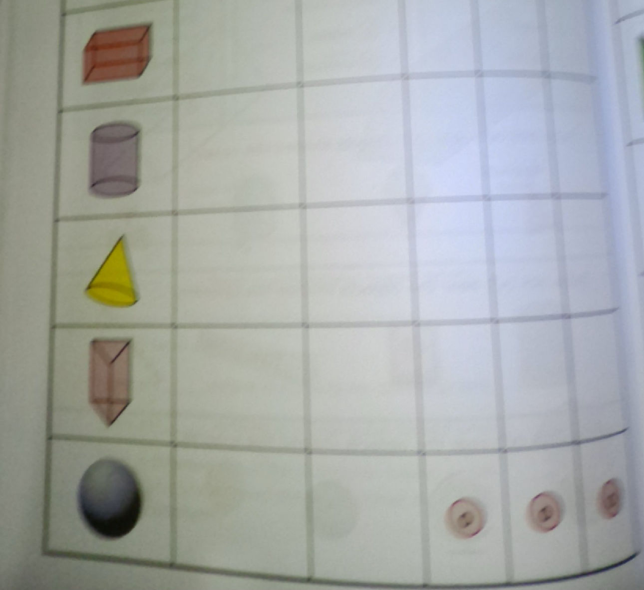 Observe the shapes and classify them.