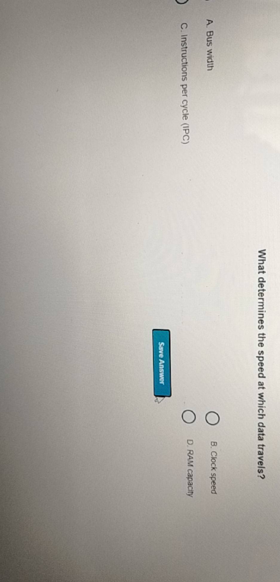 Whichat What determines the speed at which data
