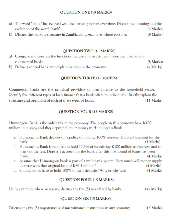 QUESTION ONE (15 MARKS) a) The word 