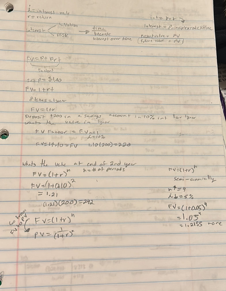 $i = {interest rate}$ $r = {return}$ $ | StudyX