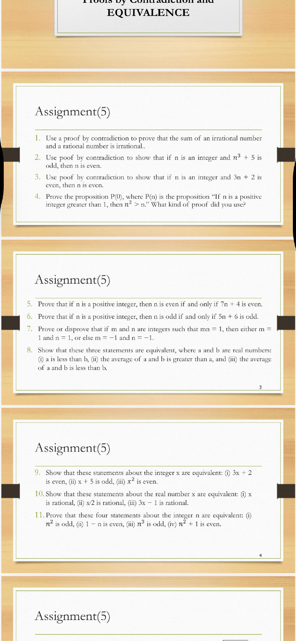 Assignment(5) 5. Prove that if n is a | StudyX