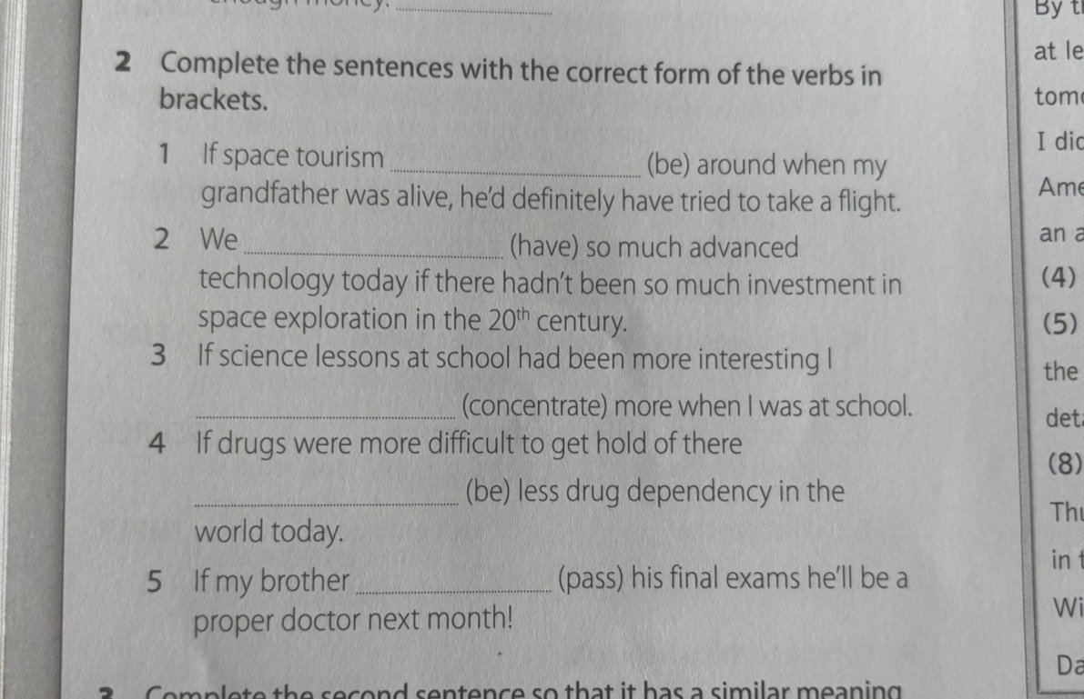 2 Complete the sentences with the correct | StudyX
