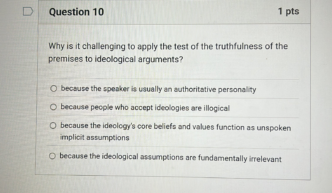 Why is it challenging to apply the test of