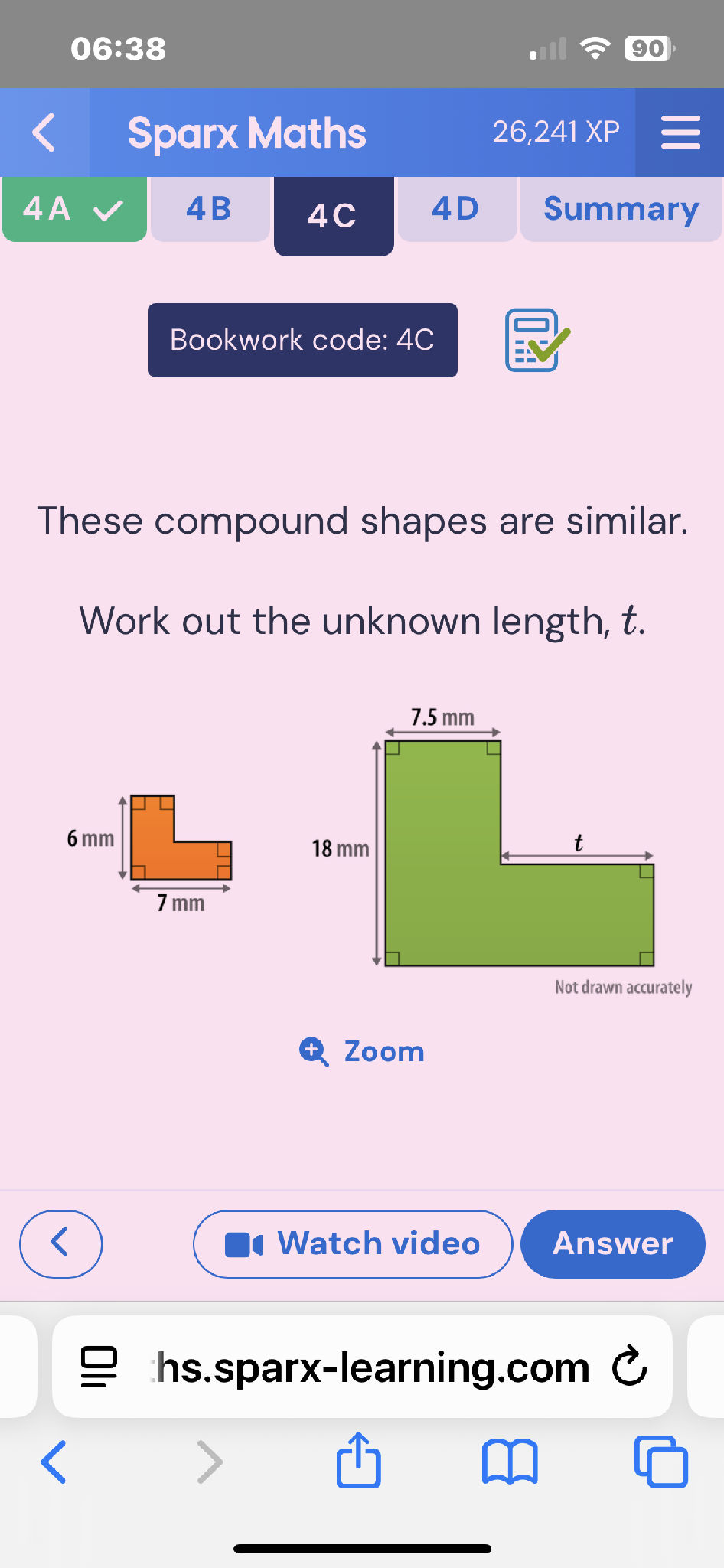 These compound shapes are similar. Work out | StudyX