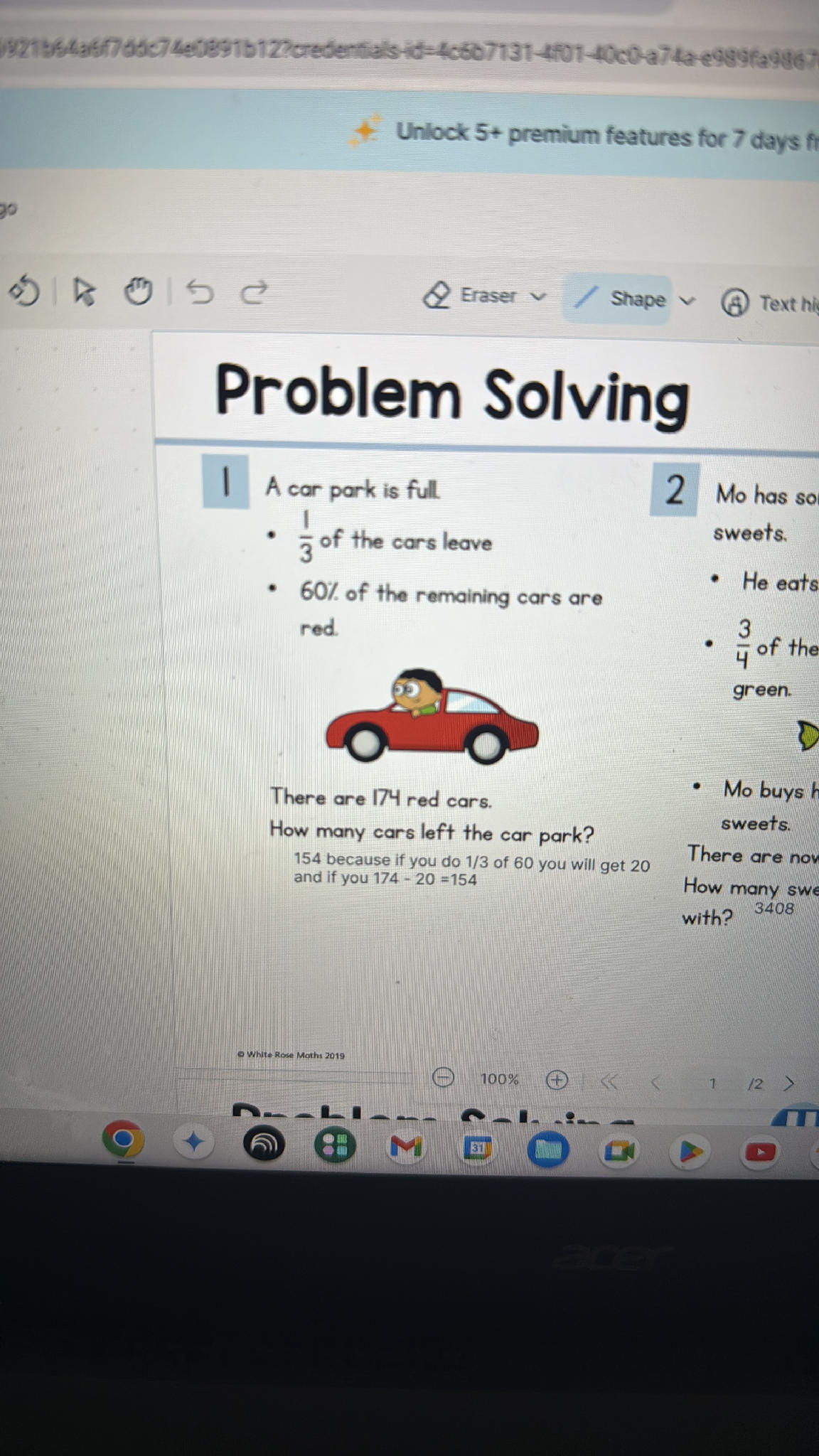 Problem Solving 1 A car park is full. * $ | StudyX