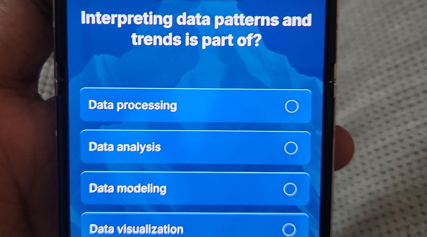 Interpreting data patterns and trends is | StudyX