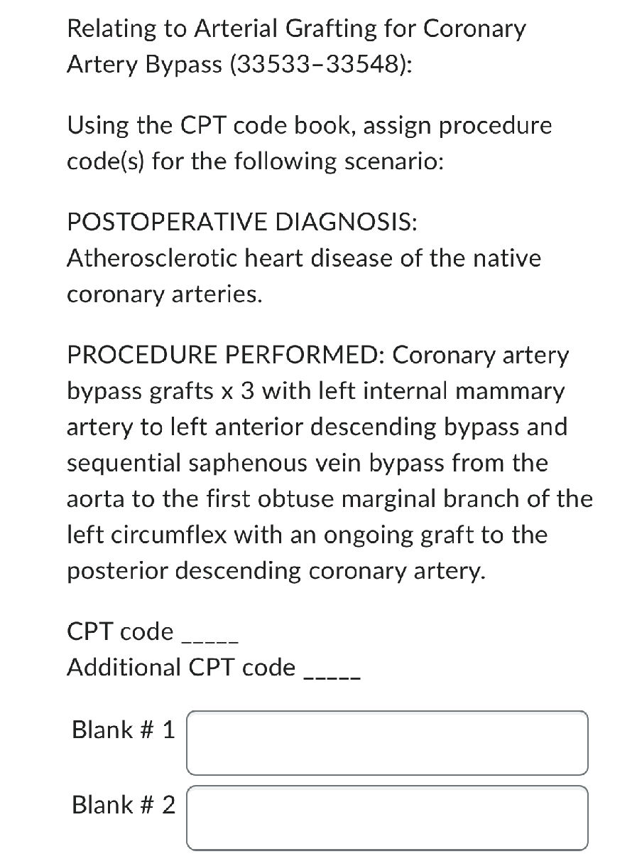 Relating to Arterial Grafting for Coronary