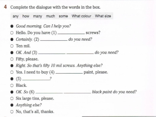 Complete the dialogue with the words in the | StudyX