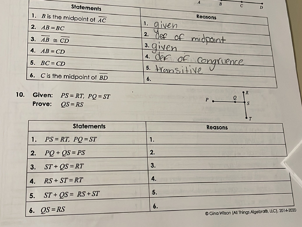 Ps And Qs Math Given: $PS = RT$, $PQ = ST$ Prove: $QS = RS$ | StudyX