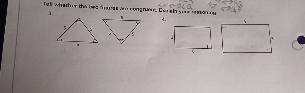 Tell whether the two figures are congruent. | StudyX
