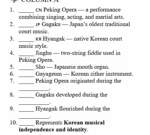 1. CN Peking Opera — a performance | StudyX