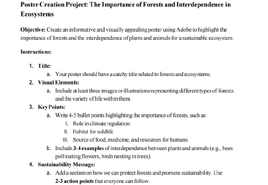 Interdependence Project Poster Creation Project: The Importance of | StudyX