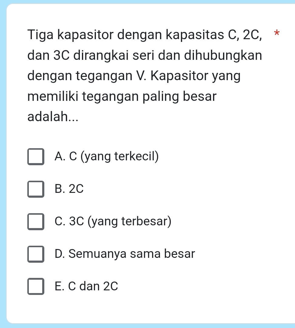 pesawat kargo: jenis, kapasitas, dan maskapai utama... Tiga kapasitor dengan kapasitas C, 2C, dan | StudyX