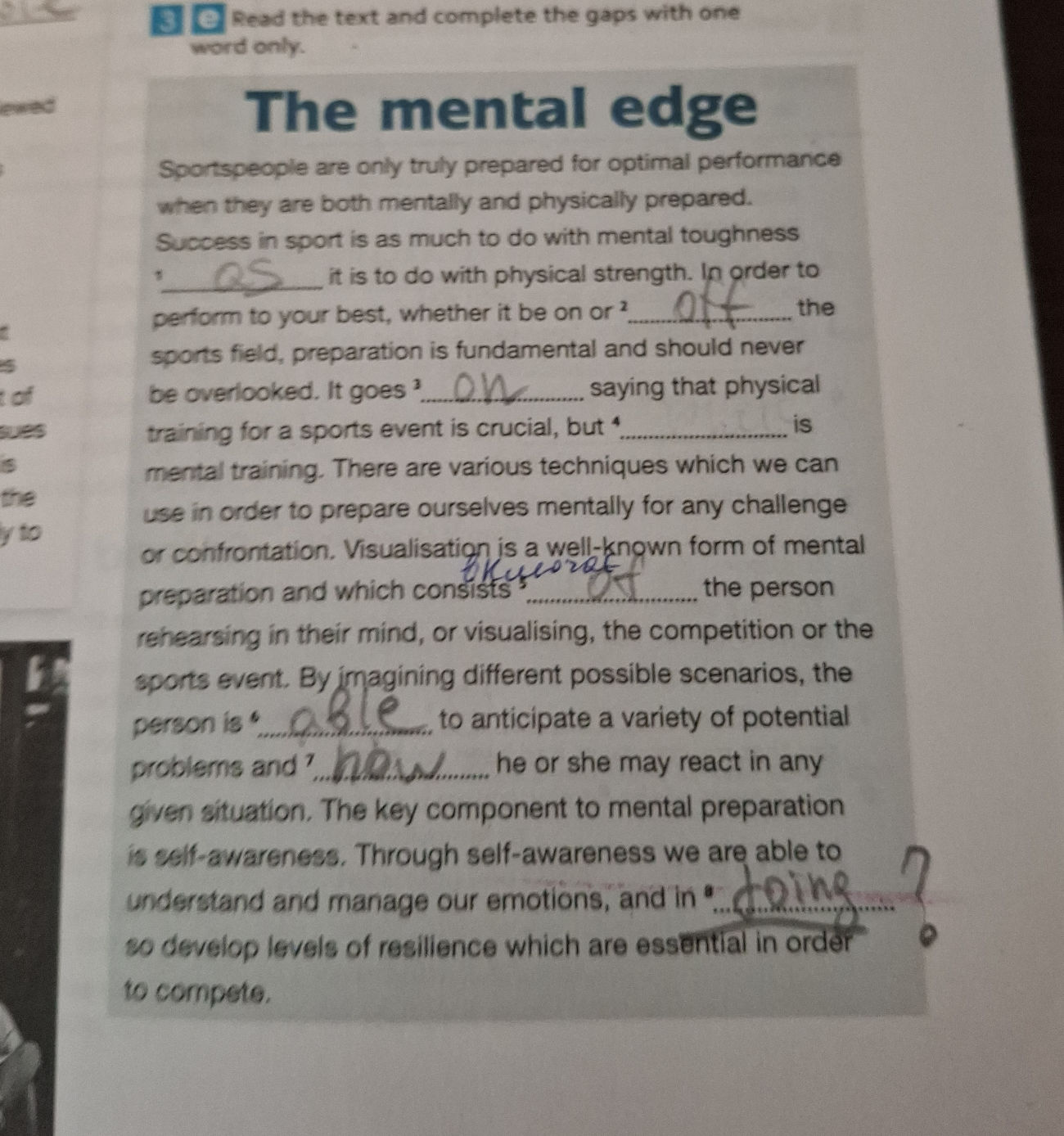 Read the text and complete the gaps with one | StudyX