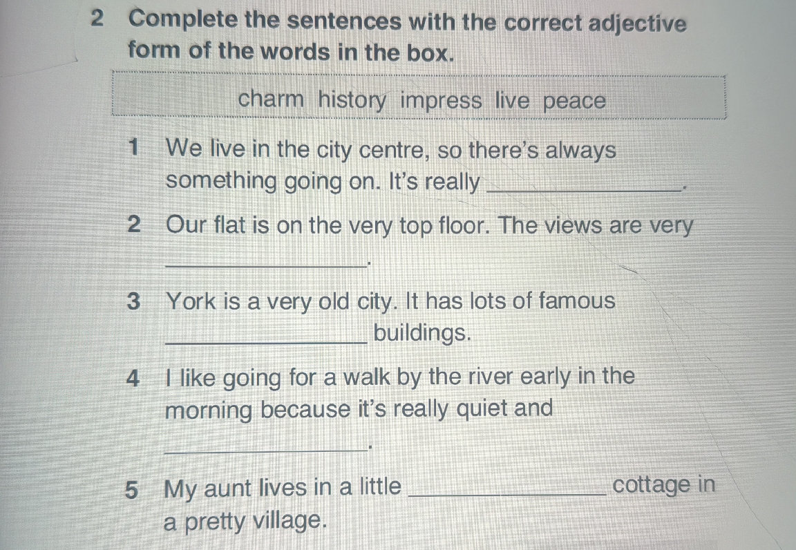 2 Complete the sentences with the correct | StudyX