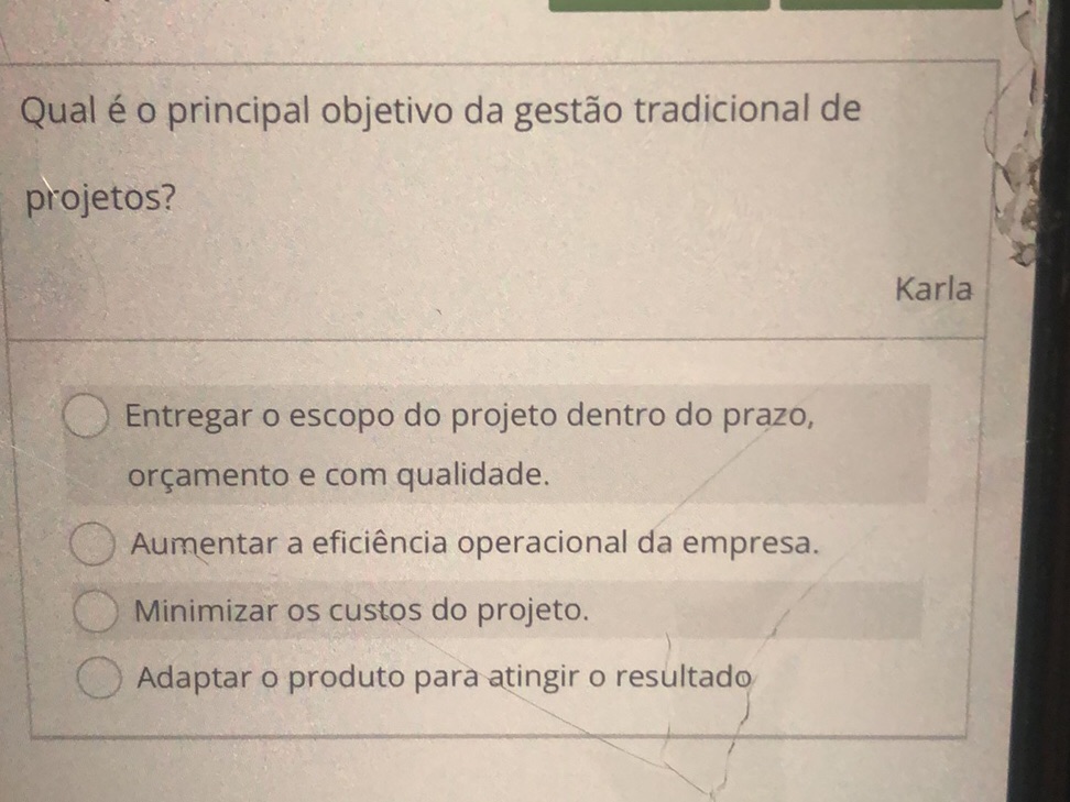 Qual é o principal objetivo da gestão | StudyX