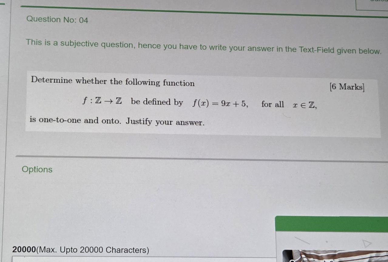 Determine whether the following function | StudyX