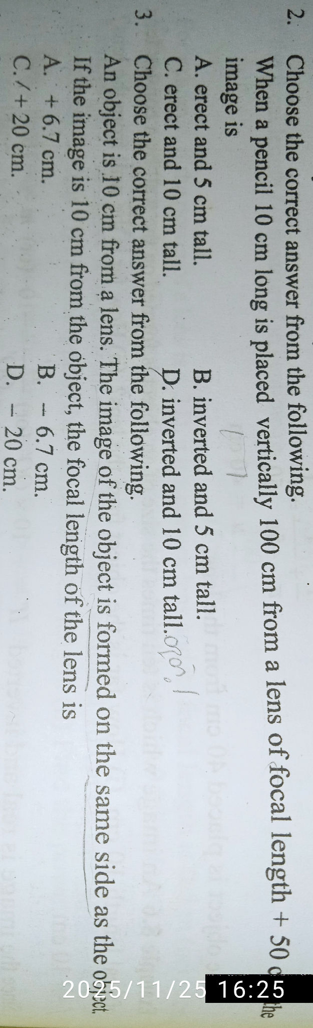 Choose the correct answer from the | StudyX