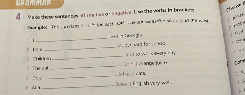 A Make these sentences affirmative or | StudyX