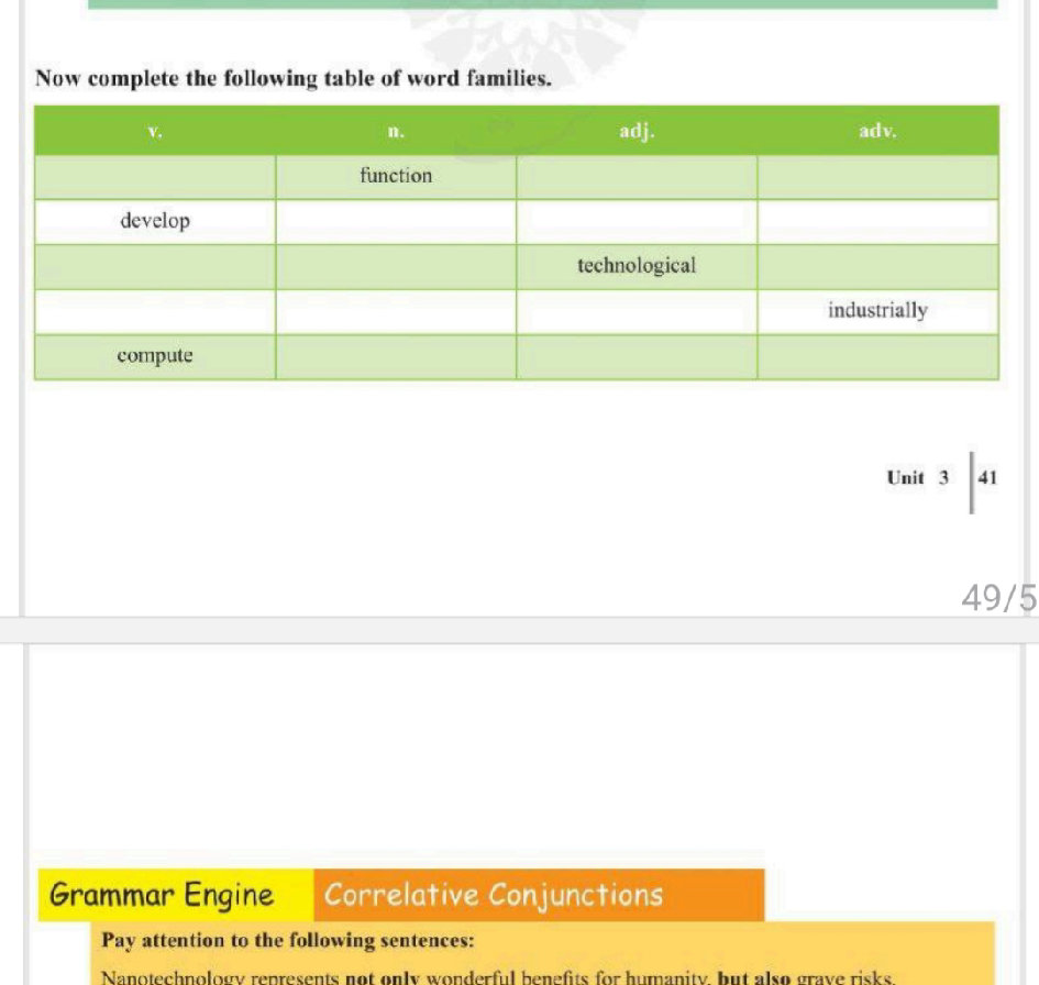 Now complete the following table of word | StudyX